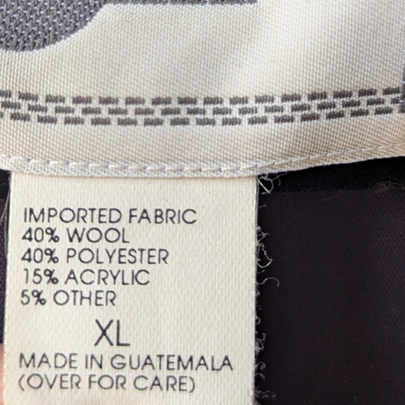 VTG 80s JLC Patchwork Wool Plaid Blazer Lined Chore Coat Size XL - Picture 7 of 11